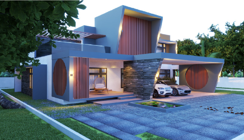 Modern Luxury Style Elevation.